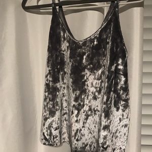Crushed velvet tank top